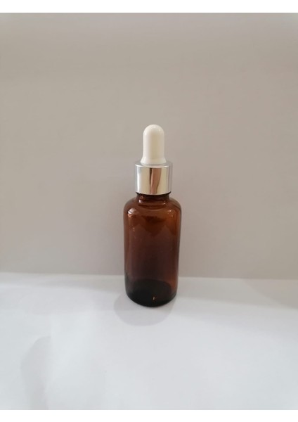 50 cc Cam Damlalıklı Amber Şişe [50 CC=50ML x 6 Adet] / Ecza Şişesi / Dropper Şişe