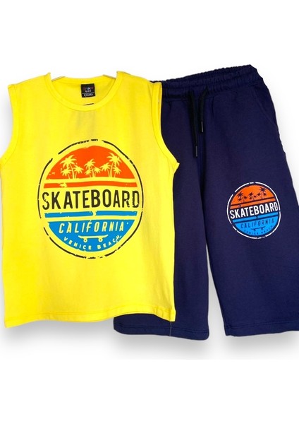 Erkek Çocuk Skateboard Temalı 2,li Takım
