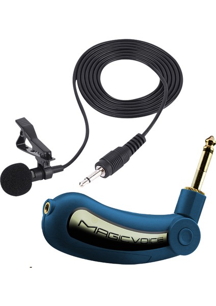 Magicvoice 5 Metre Kablolu Condenser Yaka Mikrofonu Mikrofon 3.5 mm Condenser 6.3 mm Jack Girişli Soketli Mandallı