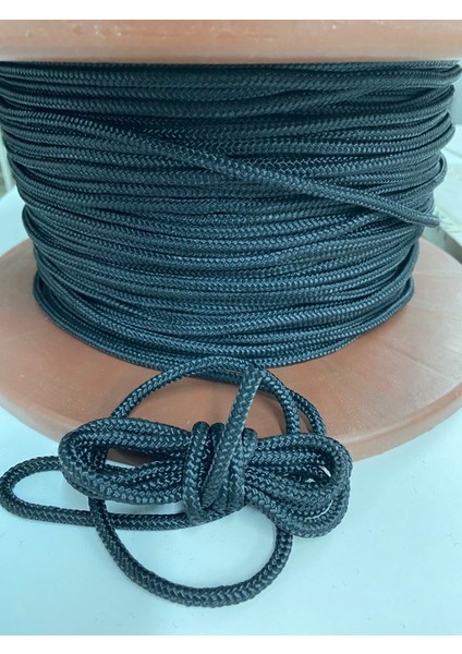 Siyah iskota Halat 5mm 10 Metre