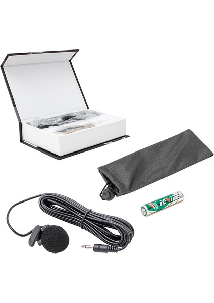 Magicvoice 5 Metre Kablolu Condenser Yaka Mikrofonu Mikrofon 3.5 mm Condenser 6.3 mm Jack Girişli Soketli Mandallı
