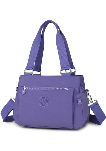 Krinkıl Kumaş Kadın Omuz Çantası Smart Bags 1125 Mor modelleri