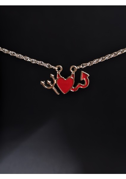 Antik Gümüş Kaplama Heart Gotik War Waper Unisex Zincirli Kolye
