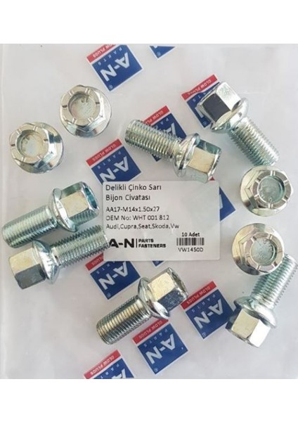 Bıjon Cıvatası Beyaz Çınko 10.9 Kalıte Audı Cupra Seat Skoda Volkswagen AA17 - M14&TIMES;1.50&TIMES;27 777806 46632 33102003-99909801