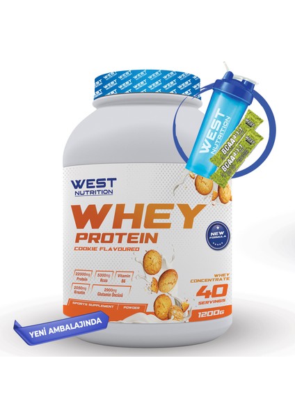 West Nutrition Whey Protein Tozu 1152 Gram 32 Servis Kurabiye Aromalı