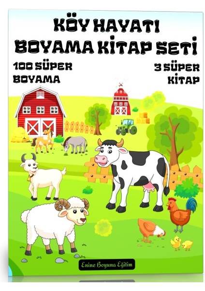 Köy Hayatı Boyama Kitap Seti 3 Kitap