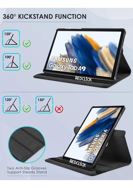 Galaxy Tab A9 Plus X210 11 Inç Redclick Dönebilen Yatay Dikey Standlı Kılıf modelleri