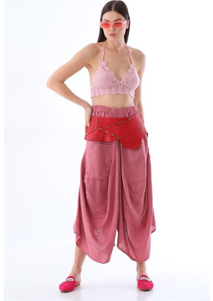 İtalyan Cepli Keten Şalvar Pantolon (36-48 Beden Arası) modelleri