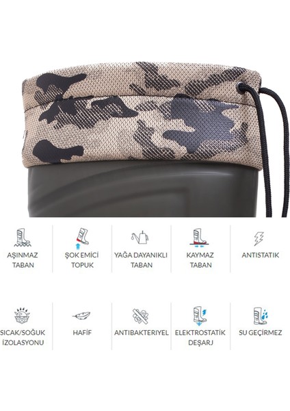 Outdoor Avcı Balıkçı Çizmesi Sıcak Soğuk Izolasyonlu indirimleri