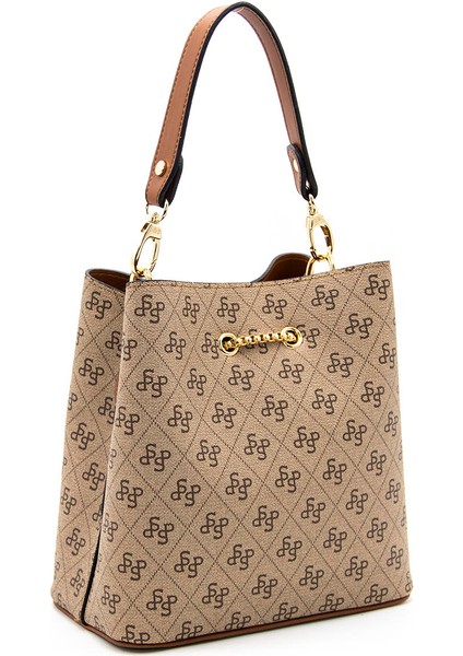 Kadın Çapraz Çanta 967-42860 Silver Polo Çapraz Bayan Çantası M178 Koyu Bej-Mat Taba fırsatları