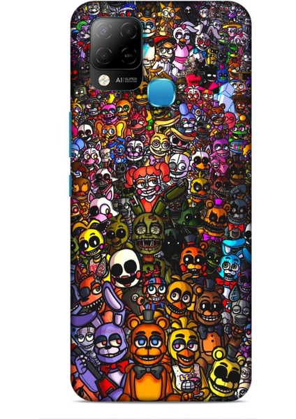 Infinix Hot 10T Room Hifi 24 Five Nights At Freddy's Fnaf Turuncu Darbe Emici Kılıf