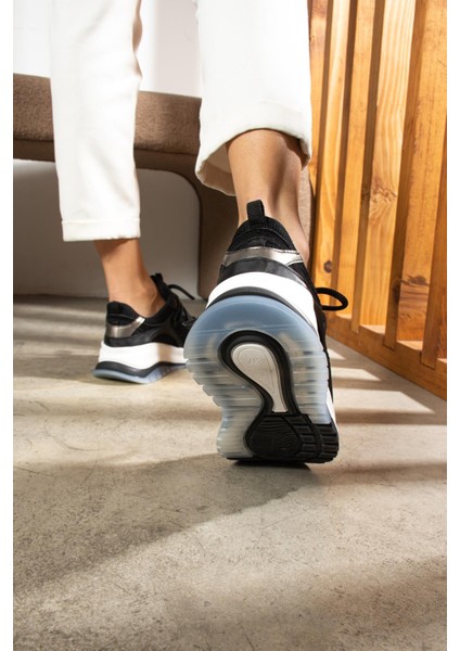 Rosalie Kadın Sneakers Bağcıklı Spor Ayakkabı Siyah Deri fiyatları