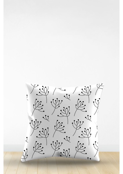 Çift Tarafı Dijital Baskılı Dekoratif Suni Deri Kırlent Kılıfı