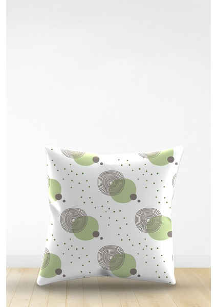 Çift Tarafı Dijital Baskılı Dekoratif Suni Deri Kırlent Kılıfı