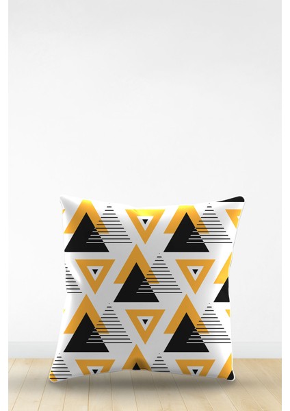 Çift Tarafı Dijital Baskılı Dekoratif Suni Deri Kırlent Kılıfı