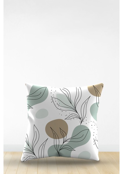 Çift Tarafı Dijital Baskılı Dekoratif Suni Deri Kırlent Kılıfı