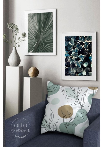 Çift Tarafı Dijital Baskılı Dekoratif Suni Deri Kırlent Kılıfı fiyatları