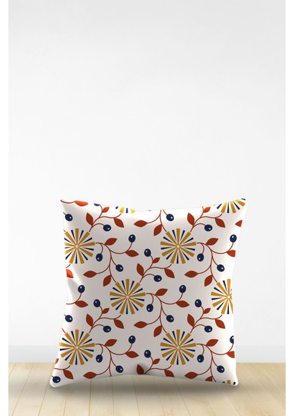 Çift Tarafı Dijital Baskılı Dekoratif Suni Deri Kırlent Kılıfı