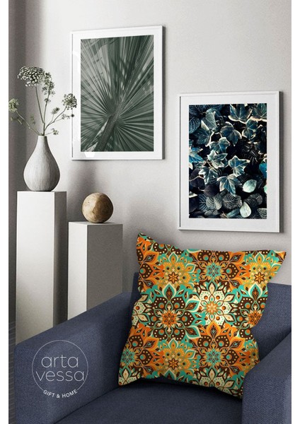 Çift Tarafı Dijital Baskılı Dekoratif Suni Deri Kırlent Kılıfı fiyatları