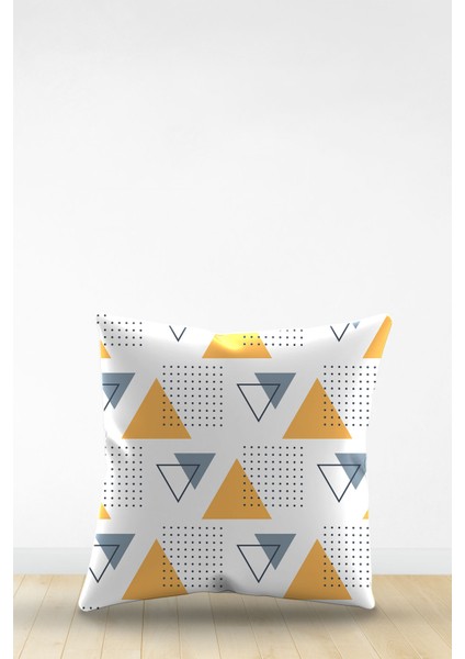 Çift Tarafı Dijital Baskılı Dekoratif Suni Deri Kırlent Kılıfı