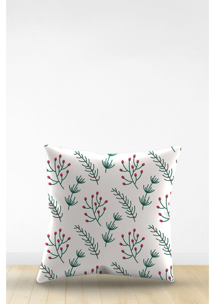 Çift Tarafı Dijital Baskılı Dekoratif Suni Deri Kırlent Kılıfı