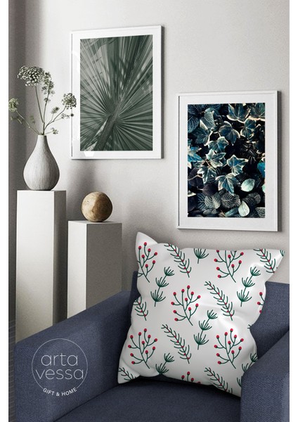 Çift Tarafı Dijital Baskılı Dekoratif Suni Deri Kırlent Kılıfı fiyatları