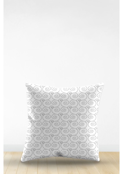 Çift Tarafı Dijital Baskılı Dekoratif Suni Deri Kırlent Kılıfı