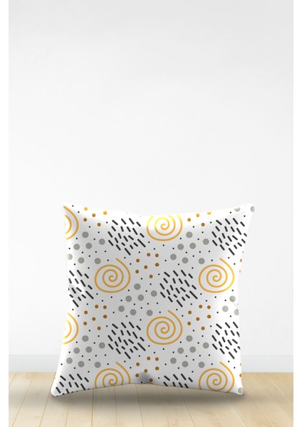 Çift Tarafı Dijital Baskılı Dekoratif Suni Deri Kırlent Kılıfı