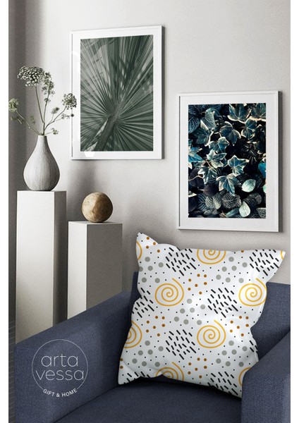 Çift Tarafı Dijital Baskılı Dekoratif Suni Deri Kırlent Kılıfı fiyatları