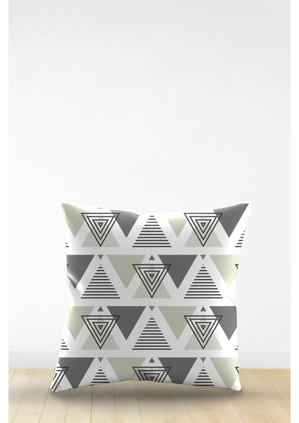 Çift Tarafı Dijital Baskılı Dekoratif Suni Deri Kırlent Kılıfı