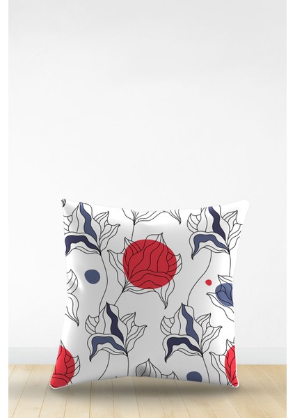 Çift Tarafı Dijital Baskılı Dekoratif Suni Deri Kırlent Kılıfı