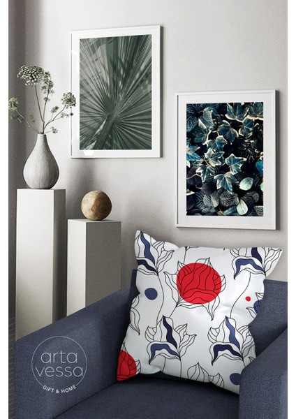 Çift Tarafı Dijital Baskılı Dekoratif Suni Deri Kırlent Kılıfı fiyatları