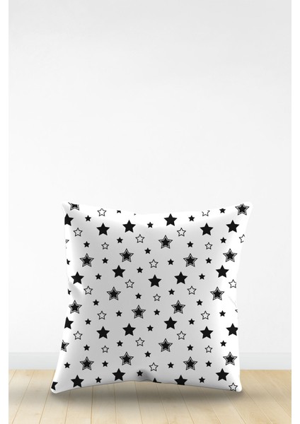 Çift Tarafı Dijital Baskılı Dekoratif Suni Deri Kırlent Kılıfı