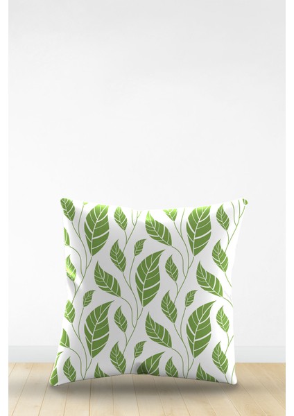 Çift Tarafı Dijital Baskılı Dekoratif Suni Deri Kırlent Kılıfı