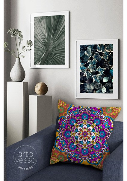 Çift Tarafı Dijital Baskılı Dekoratif Suni Deri Kırlent Kılıfı fiyatları