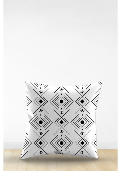 Çift Tarafı Dijital Baskılı Dekoratif Suni Deri Kırlent Kılıfı