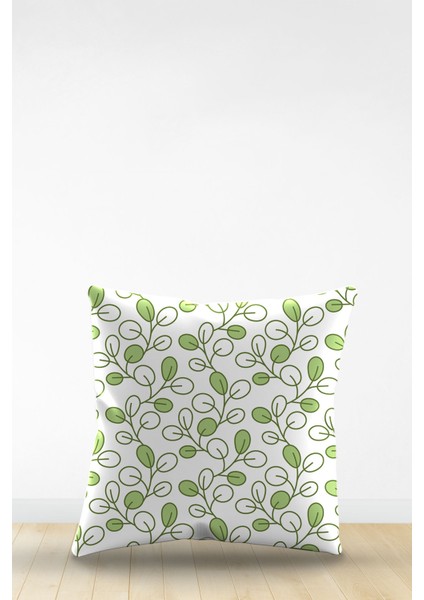 Çift Tarafı Dijital Baskılı Dekoratif Suni Deri Kırlent Kılıfı