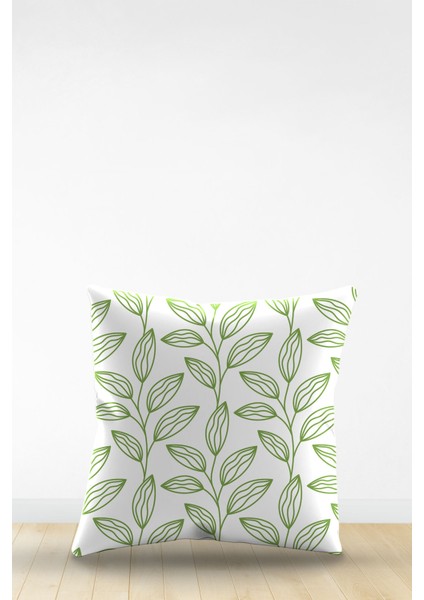 Çift Tarafı Dijital Baskılı Dekoratif Suni Deri Kırlent Kılıfı