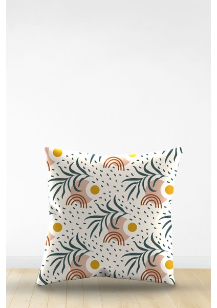 Çift Tarafı Dijital Baskılı Dekoratif Suni Deri Kırlent Kılıfı