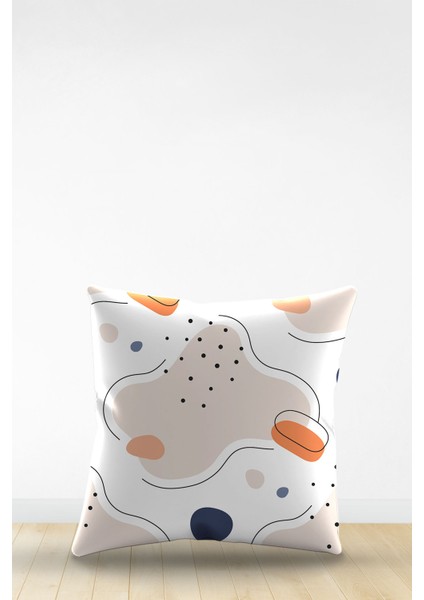 Çift Tarafı Dijital Baskılı Dekoratif Suni Deri Kırlent Kılıfı