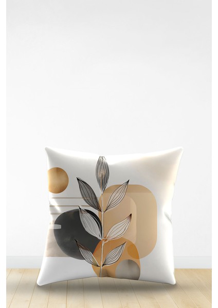 Çift Tarafı Dijital Baskılı Dekoratif Suni Deri Kırlent Kılıfı