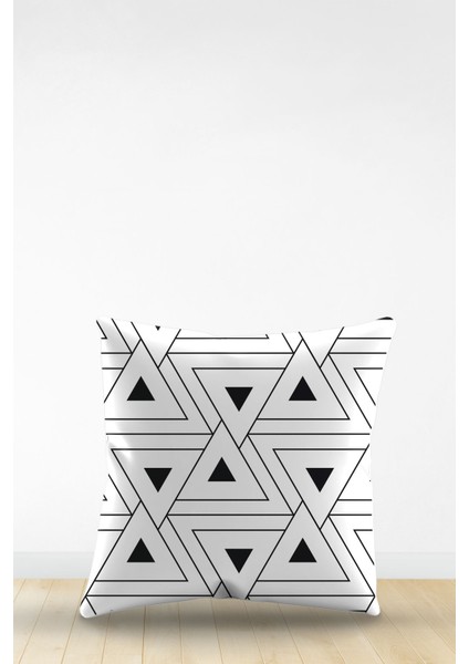 Çift Tarafı Dijital Baskılı Dekoratif Suni Deri Kırlent Kılıfı