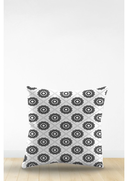 Çift Tarafı Dijital Baskılı Dekoratif Suni Deri Kırlent Kılıfı