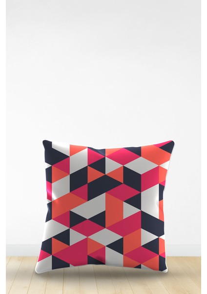 Çift Tarafı Dijital Baskılı Dekoratif Suni Deri Kırlent Kılıfı