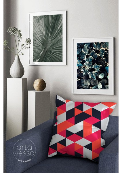 Çift Tarafı Dijital Baskılı Dekoratif Suni Deri Kırlent Kılıfı fiyatları