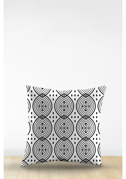 Çift Tarafı Dijital Baskılı Dekoratif Suni Deri Kırlent Kılıfı