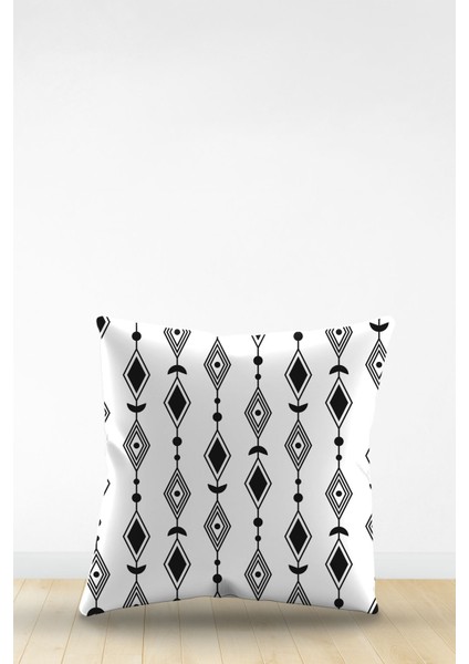 Çift Tarafı Dijital Baskılı Dekoratif Suni Deri Kırlent Kılıfı