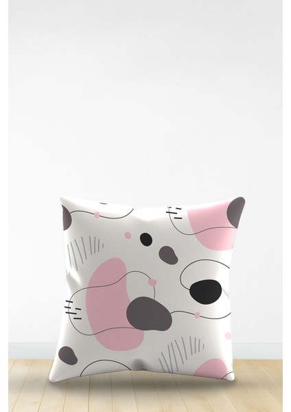 Çift Tarafı Dijital Baskılı Dekoratif Suni Deri Kırlent Kılıfı