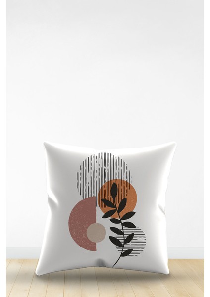 Çift Tarafı Dijital Baskılı Dekoratif Suni Deri Kırlent Kılıfı