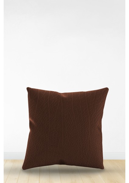 Çift Tarafı Dijital Baskılı Dekoratif Suni Deri Kırlent Kılıfı